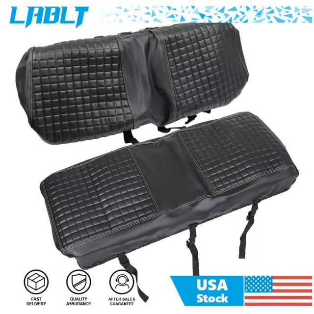 LABLT Golf Cart Universal Black Rear Seat Cover Kit For Club Car/EZGo/Yamah