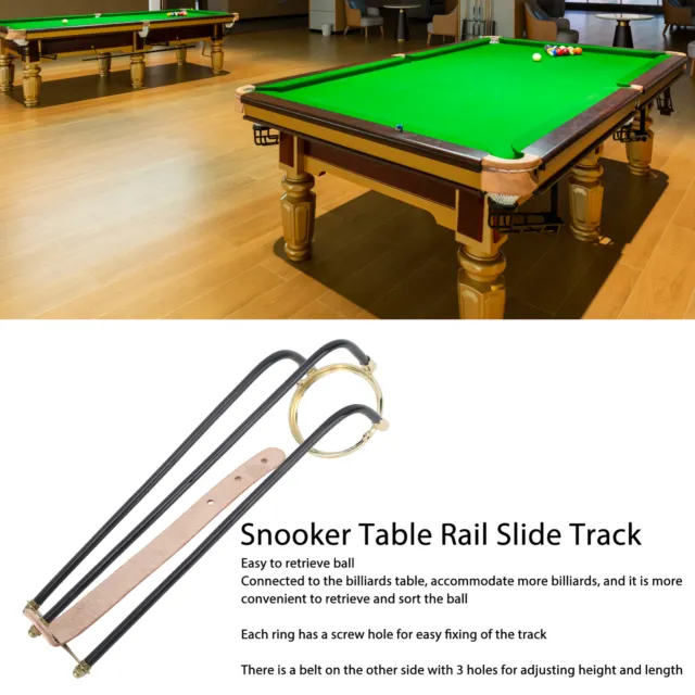 6Pcs Billiards Table Pocket Rail Slide Track Leather Belt Replacement Billiard T