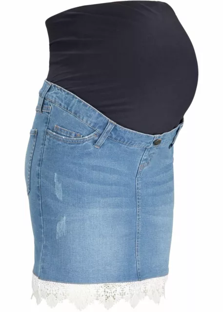 Neu Umstand Jeansrock Gr. 44 HelIblau Damenrock Mini Jeansrock Skirt