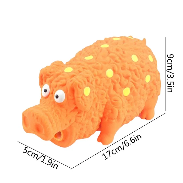 PIG SQUEAKY DOG Toy Interactive Rubber Pig Dog Chew Toy Training Puppy