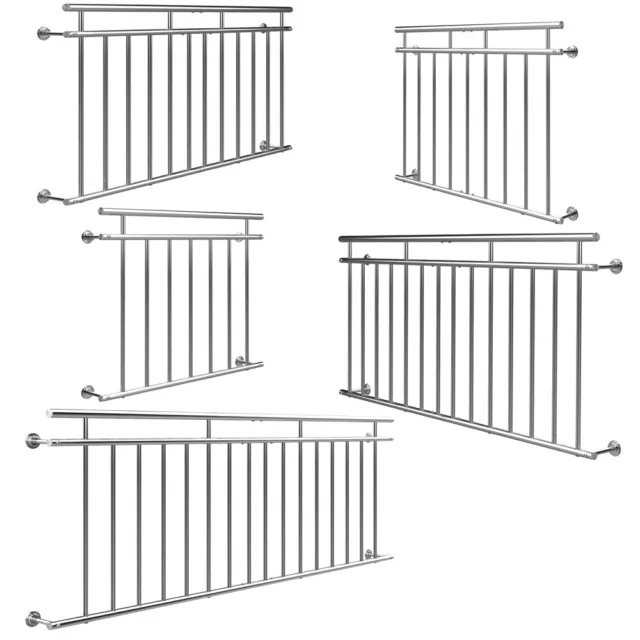 Monzana Französischer Balkon Edelstahl Stabgeländer Balkongeländer Fenstergitter