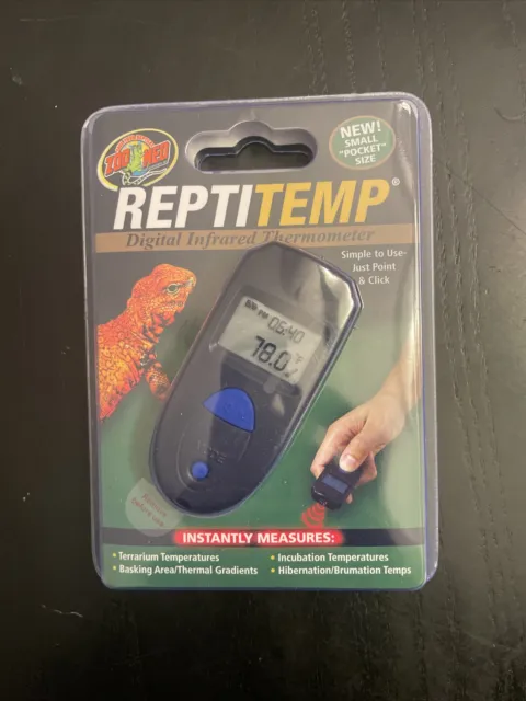 Zoo Med Labs ReptiTemp Digital Infrared Terrarium Reptile Thermometer SEALED NEW