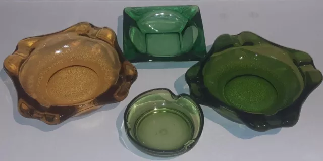 Lot Of 4 BEAUTIFUL Vintage Ashtrays