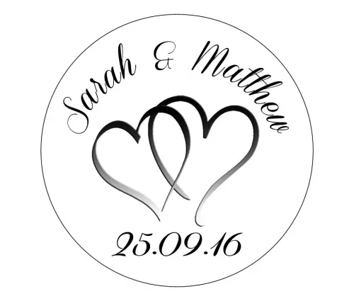 70 Personalised Round Wedding Stickers Labels Envelopes Seals Engagement Favours