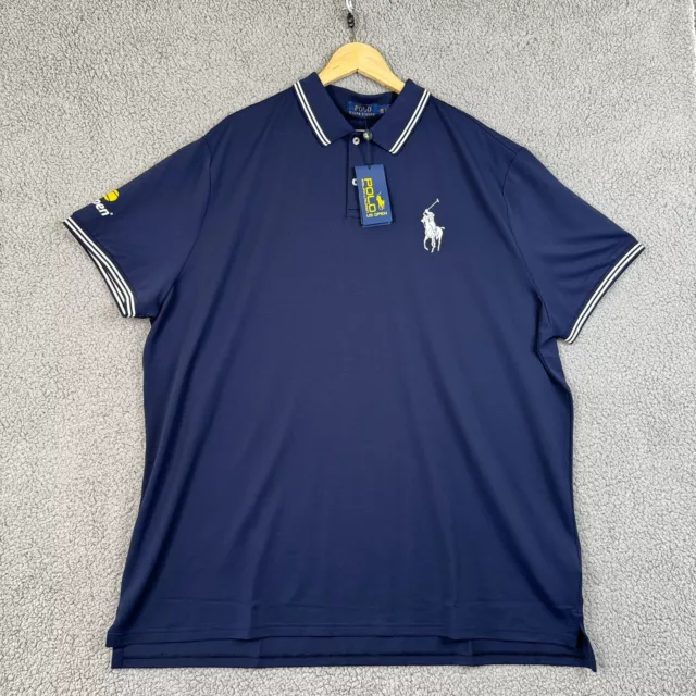 Polo Ralph Lauren Polo Shirt Mens Size 3XL NAvy Blue US Open Tennis Lightweight