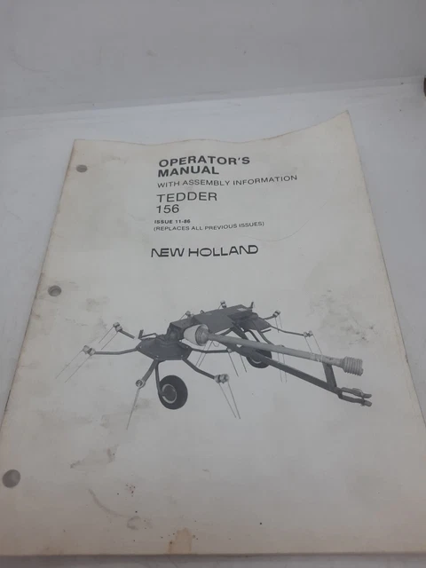 New Holland 156 tedder operator's manual