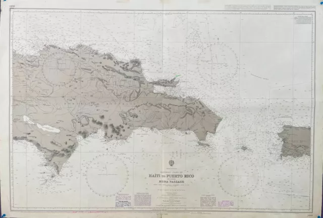 Admiralität 3689 Ost Teil Von Haiti Sich Puerto Rico Enthält Mona Passage Karte