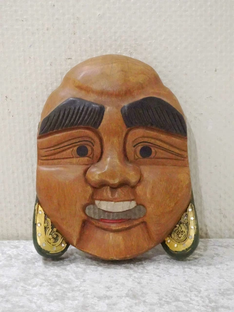 Holz Wandmaske Buddha ?  - Länge ca. 25 cm