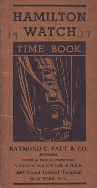 The Hamilton Time Book Hamilton Watch New York Central Railroad Time Keeper 1937