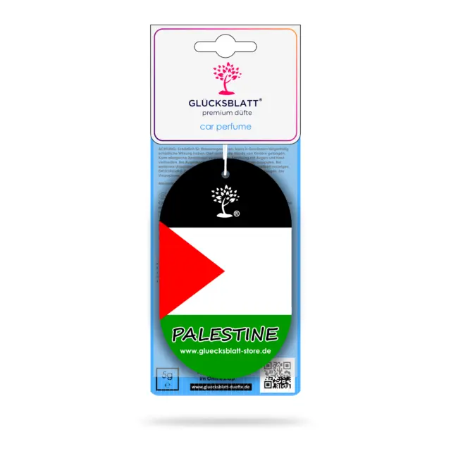 GLÜCKSBLATT Auto Lufterfrischer Air Freshener Duftbaum Flagge PALÄSTINA PALESTIN