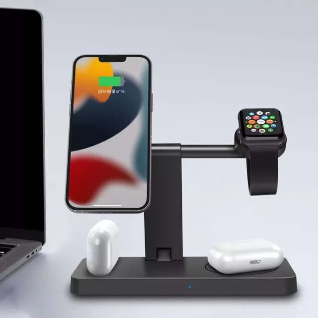 15W 4in1 Magnetic  Wireless Charger Station für Apple Watch iPhone 14Pro 13 12