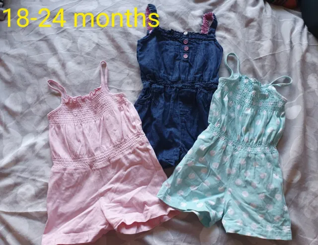 Playsuits 18-24 Months Girls Summer Bundle Denium Spots