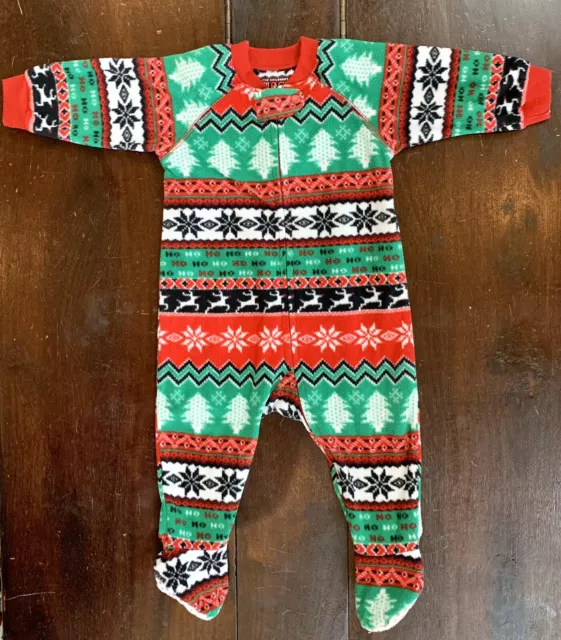 Childrens Place Fair Isle Baby Infant Fleece Footed Pajamas 6-9 Months