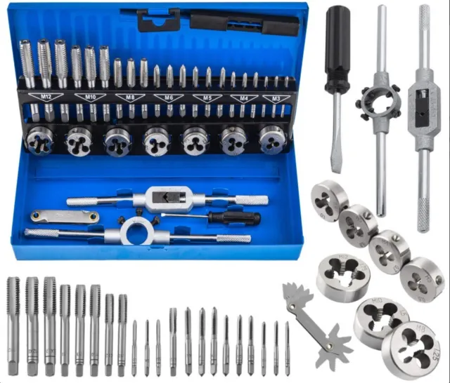 PRO By Lienemann Gewindeschneider Set 32-tlg. – HSS M3-M12 – Mit Windeisen, Schneideisenhalter & Lehre – Für PRO By Lienemann Gewindeschneider Set 32-tlg. – HSS M3-M12 – Mit Windeisen, Schneideisenhalter & Lehre – Für