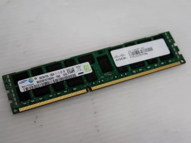 8GB DDR3 PC3L-12800R, 1600MHz, ECC REGISTERED, SAMSUNG M393B1K70DH0-YK0, WORKING