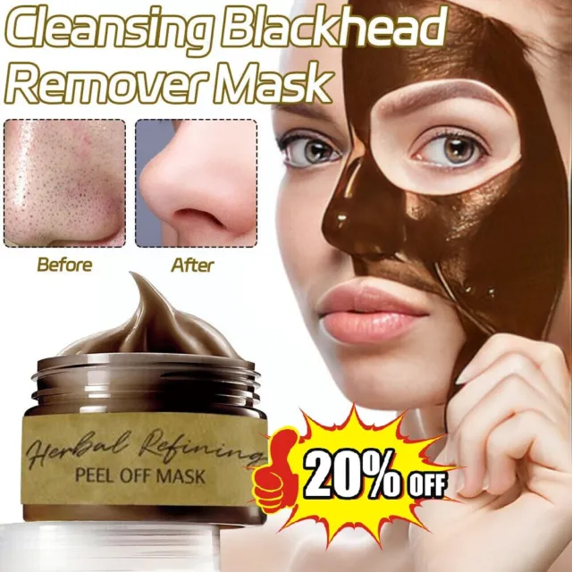 Máscara facial pelable refinamiento pro-herbal, máscaras removedoras de espinillas limpiadoras