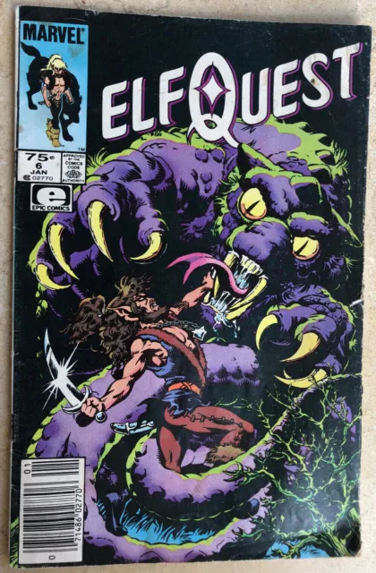 Marvel Comics 1986 Elf Quest #6 Comic Book