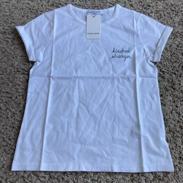 Maison Labiche Women’s White Kindred Stranger T Shirt Size L