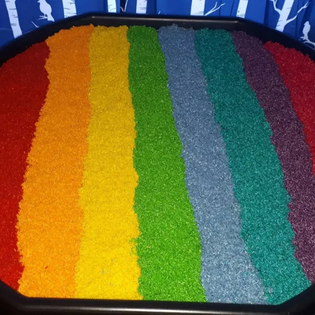 10 kg Rainbow Coloured Sensory Rice *Choose your colours*