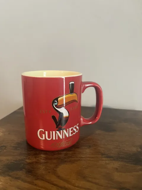Guinness official Collectable Red Toucan Mug, Man cave, Home Bar, Breweriana