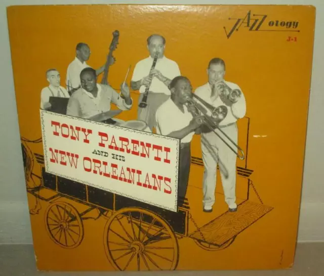 Tony Parent And His New Orleanians Orig Jazzology Lp Signed / Inscribed