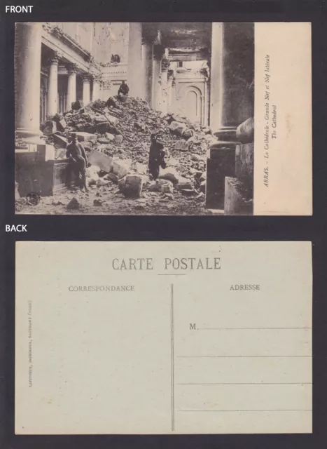 FRANCE, Postcard, Arras, The Cathedral, WWI