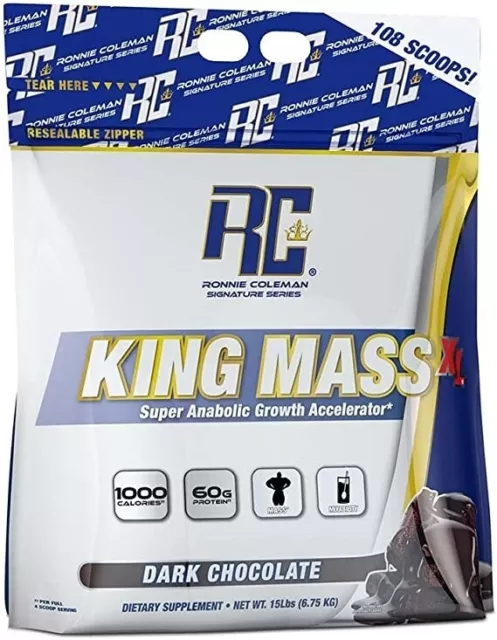 Proteína en polvo ganador de masa Ronnie Coleman serie Signature King Mass XL 15 lb
