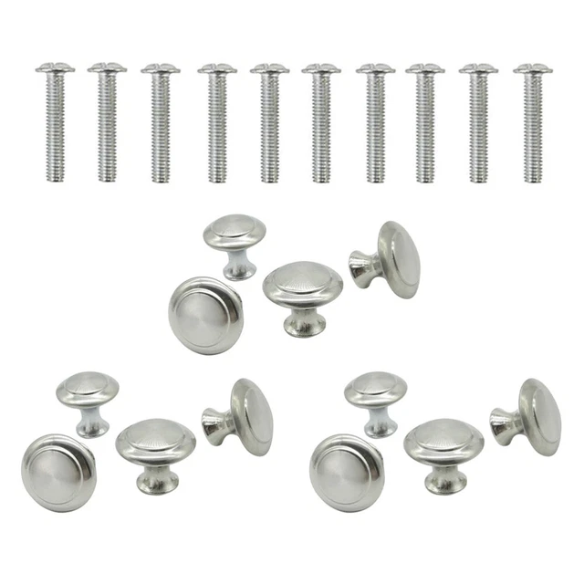 12 Pcs Drawer Door Handle Vintage Pulls Stainless Steel Closet Dresser Knobs