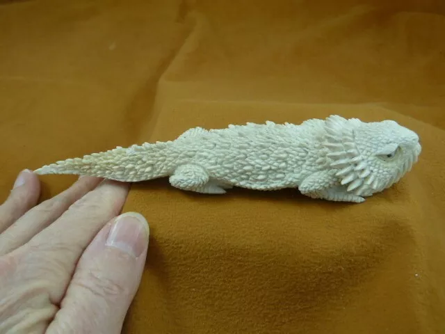 (liz-19) large Horned Lizards of shed ANTLER figurine Bali detailed carving