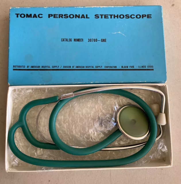 Green Stethoscope Vintage Tomac Personal Nurse Doctor 30780-Green