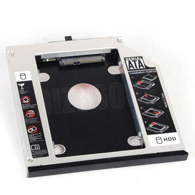 Caddy HDD/SSD Nimitz Pour Lenovo ThinkPad T400, T410, T420s, T430s, T500, W500 - Remplace Lecteur Optique - 3
