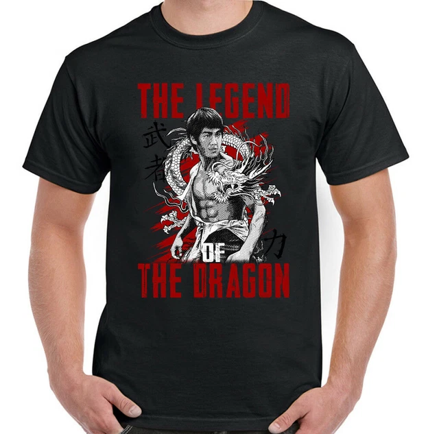 T-shirt uomo arti marziali Legend of the Dragon MMA allenamento top palestra