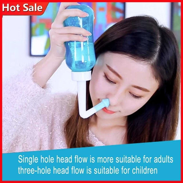 Botella de limpieza nasal de 300 ml sin fugas herramienta de limpieza de nariz profesional para el cuidado nasal