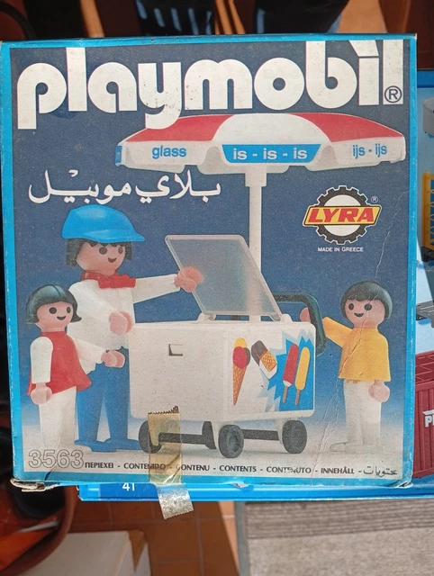 LOT PLAYMOBIL VINTAGE : Ecole 3522 Jardin récréation 3416 Marchand de glace 3416 EUR 50,00 - FR