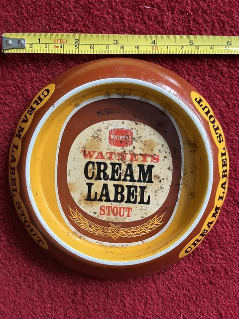 Watneys Red Barrel Cream Label Stout Ashtray. Vintage.