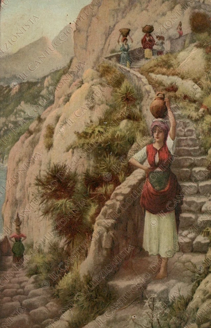 1922 Alla Fontana Artista Fischer Londra Cartolina