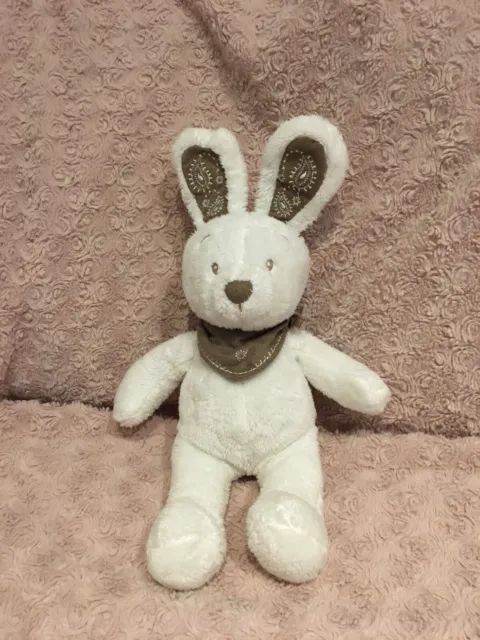 Doudou Peluche lapin blanc avec bandana marron My friend Teddy Simba Toys