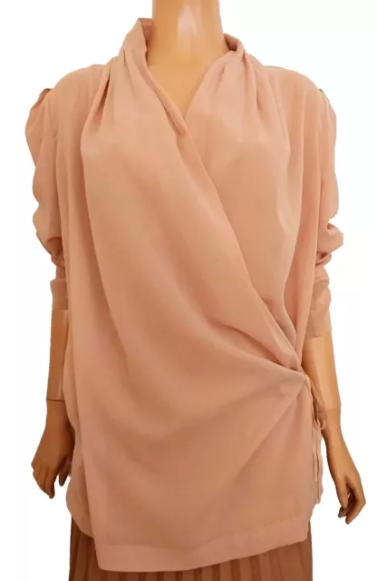 Max Mara donna blusa rosa antico  in misto seta e viscosa , taglia M.