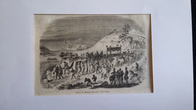 NAPOLEON  - Convoi de l'Empereur à Sainte Hélène / Gravure 19ème
