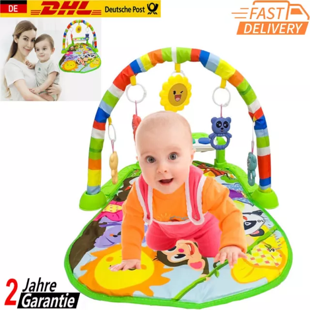 3in 1 Baby Gymcenter Spielmatte Krabbeldecke mit Spielbogen Bälle Erlebnisdecke~