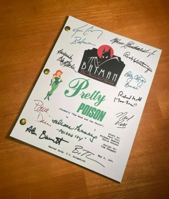 Batman: The Animated Series Pretty Poison Script Cast-Signed- Autograph Reprints