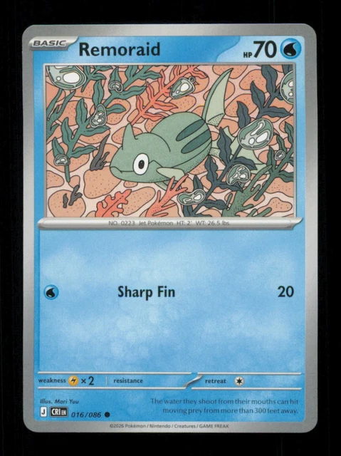remoraid pokemon card value (73/109) (Stamped) [EX: Team Rocket Returns] Evolves from null Type Remoraid 033 SV04 Paradox Rift