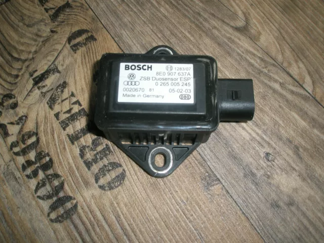 Audi A8 A6 A4 VW Phaeton Passat DuoSensor ESP Sensor 8E0907637A BOSCH 0265005245