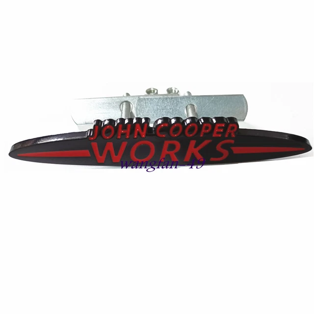 3D John Works Front Grill Badge JCW Decal 135MM For Mini R52 R57 R58 R6 F55 F56