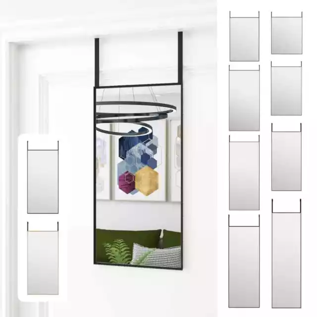 Espejo de Puerta Cristal y Aluminio Pared Tocador Multicolor Multitalle vidaXL