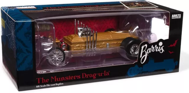 AUTO WORLD 1:18 Diecast Model Car - THE MUNSTERS George Barris DRAGULA