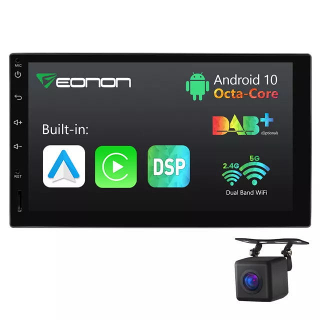 Eonon 7 Zoll Doppel 2DIN Android 10 8-Kern Autoradio GPS Navi DAB+ DSP Bluetooth