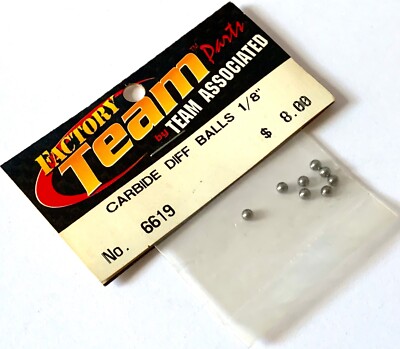 Team Associated 6619 Carbide DIFF BALLS 1/8" Factory Team PARTS NUOVO OVP VINTAGE 
