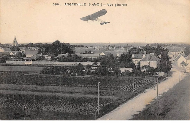 91 - n°111719 - Angerville - Vue Générale - Avion