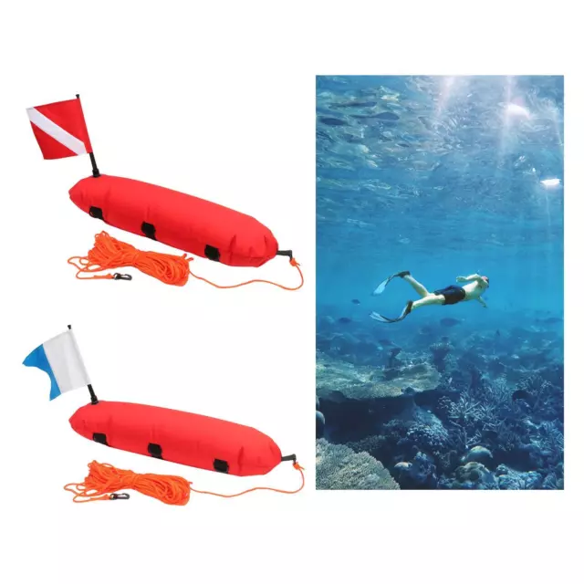 SCUBA DIVING INFLATABLE Buoy Flag Spearfishing Float Diving Flag